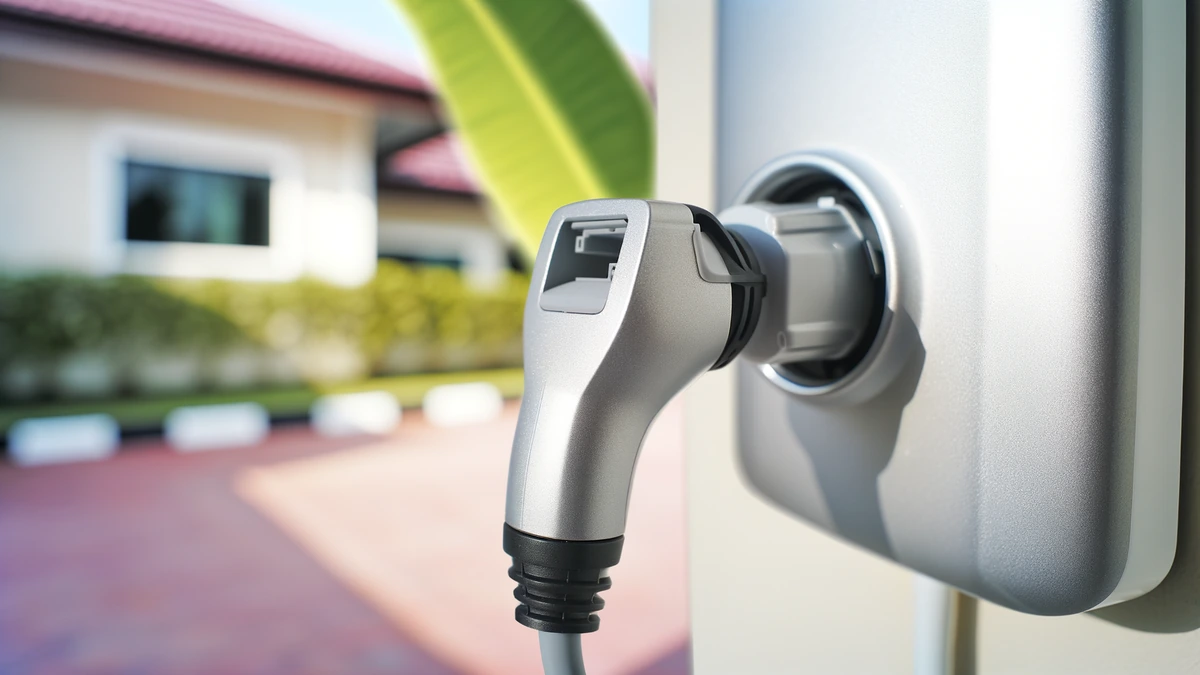 Type 2 EV charger connector at home charging station Malaysia