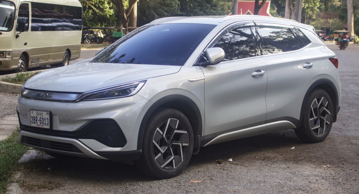 BYD Atto 3 front exterior view in Cambodia 2023