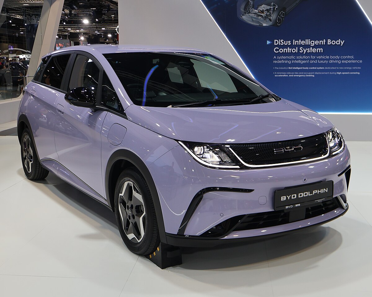 BYD Dolphin at Singapore showroom — BYD offers 8-year battery warranty with 70% SoH guarantee