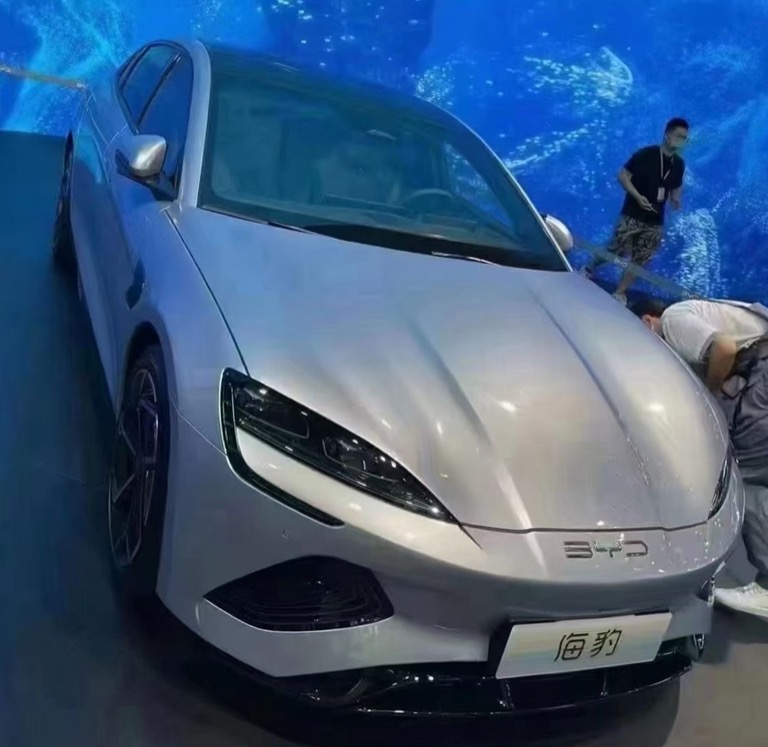 BYD Seal front three-quarter view at auto show Malaysia 2026