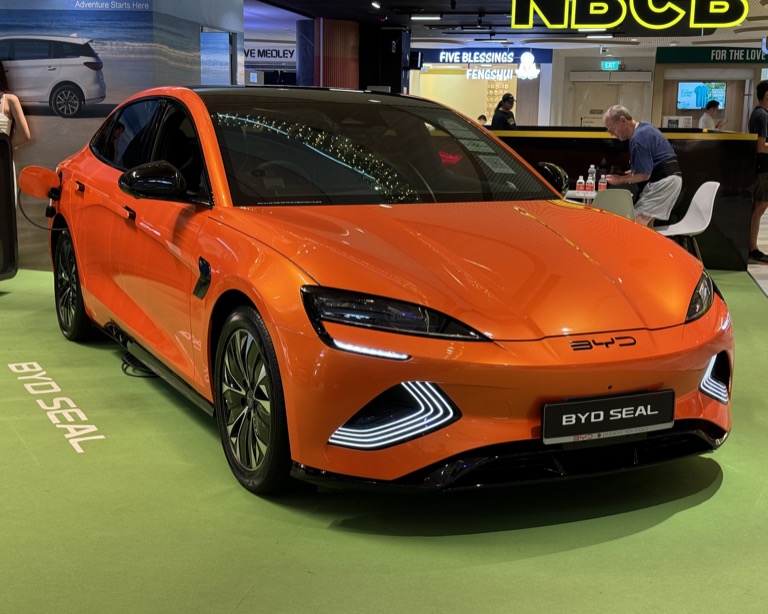 BYD Seal rear view Singapore showcar no plate 2024