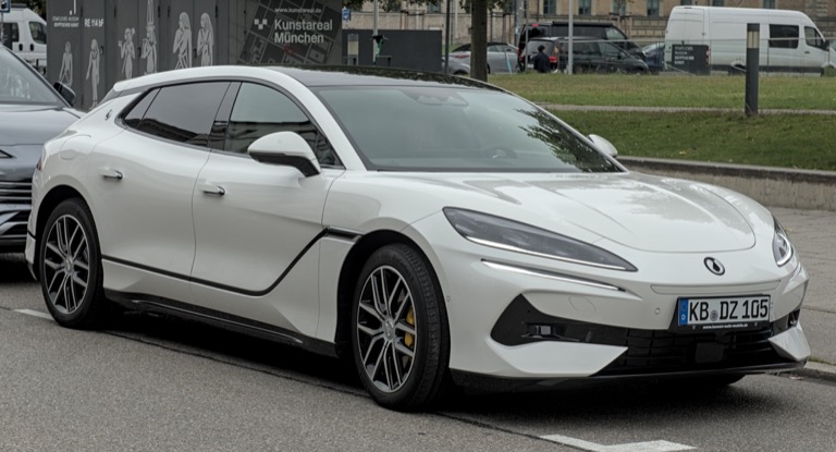 Denza Z9 GT shooting brake rear three-quarter view at IAA 2025