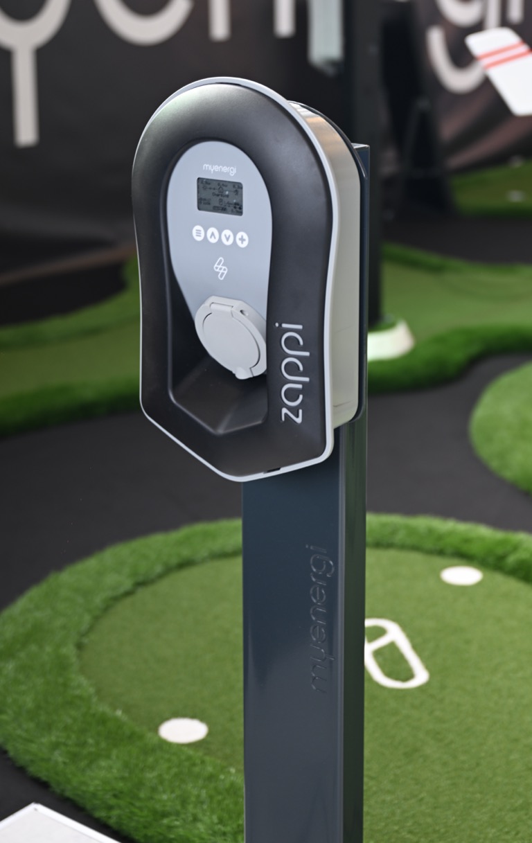 EV wallbox charger with Type 2 connector for home charging