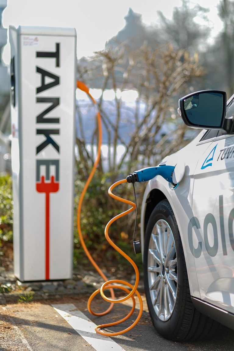 EV charging point at mall car park similar to ChargEV network Malaysia