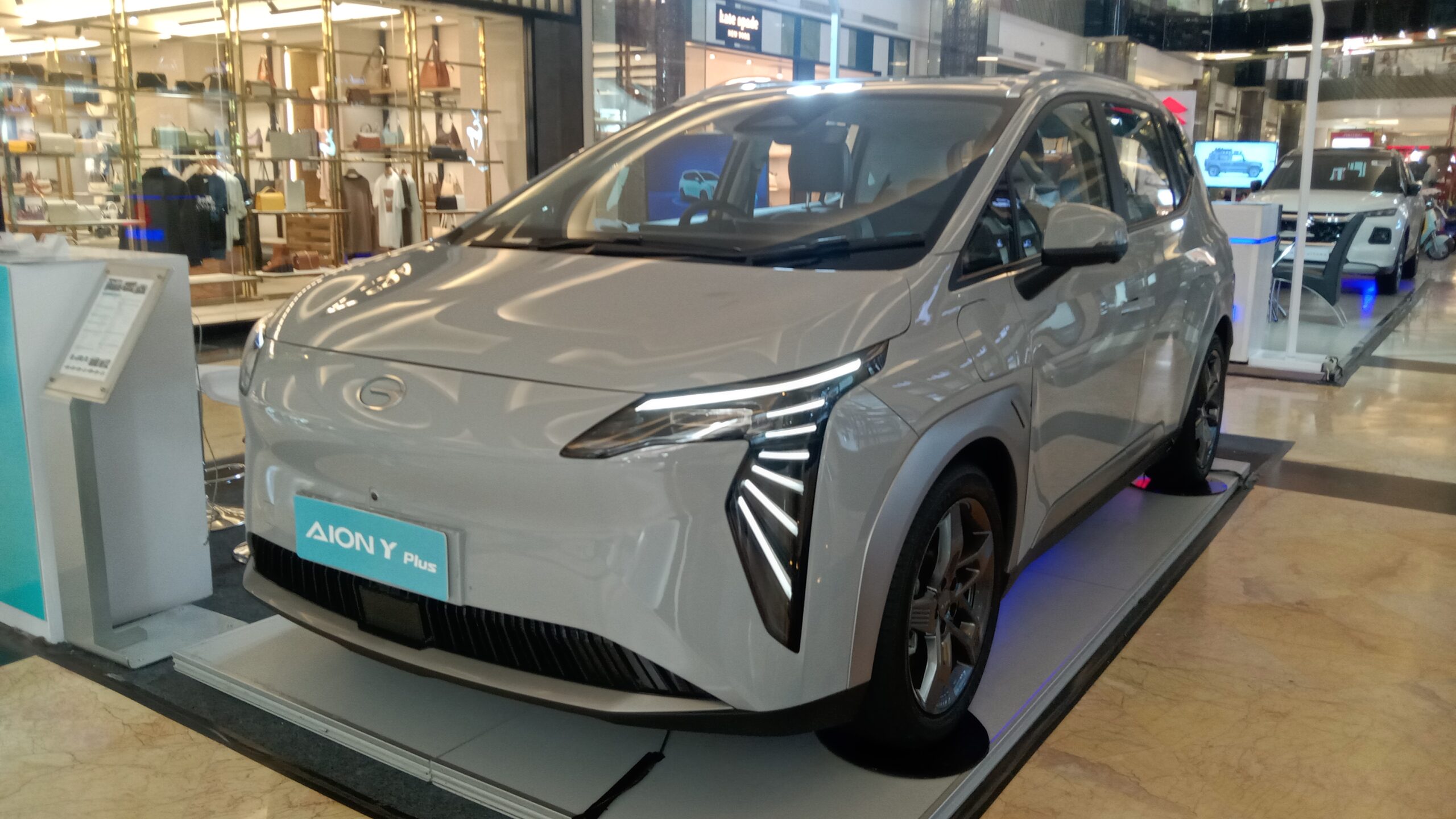 GAC Aion Y Plus front three-quarter exterior view Malaysia 2026
