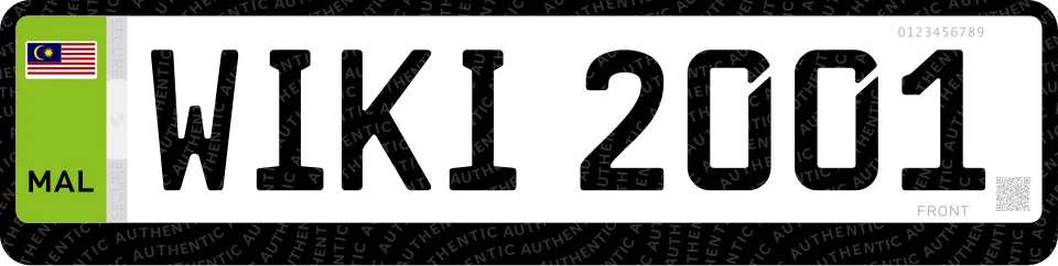 JPJePlate EV green number plate design showing green stripe and FE-Schrift font Malaysia