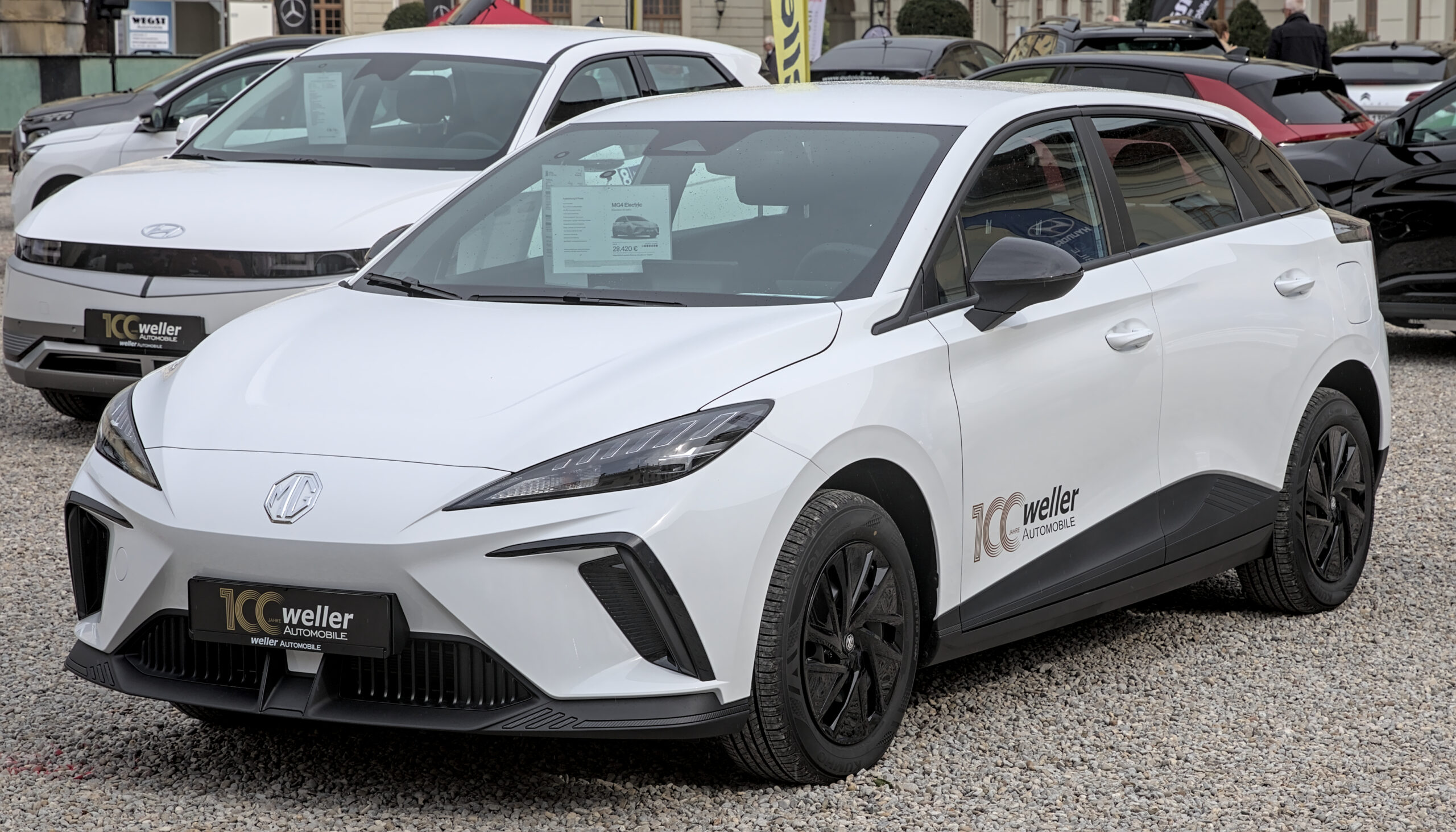 MG4 EV front exterior Singapore showcar no plate 2024