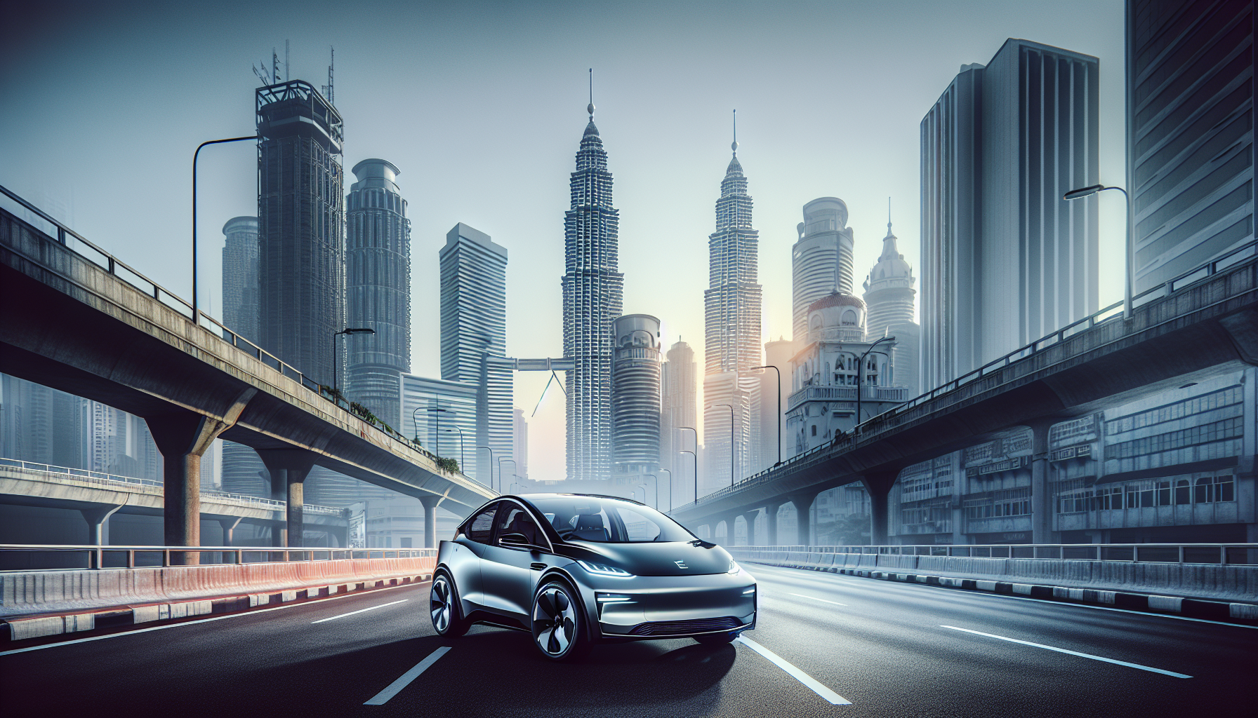 Proton eMas 5 review Malaysia 2026 front three-quarter view on Malaysian road