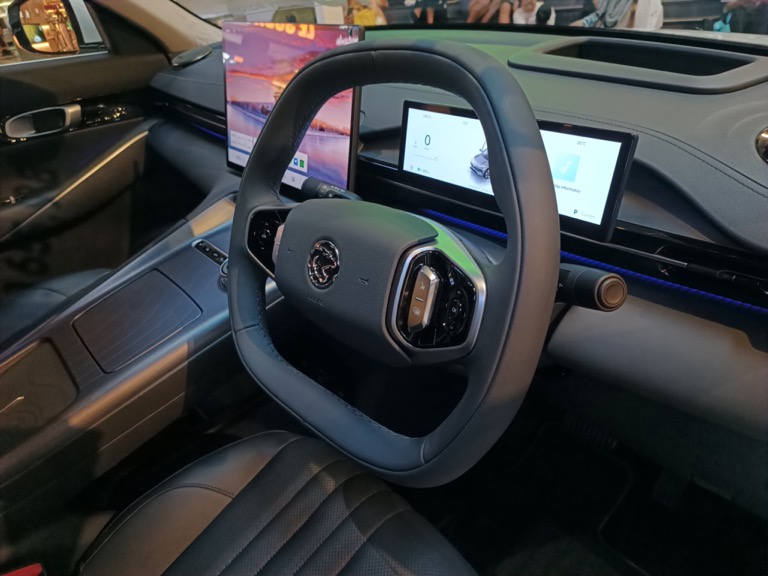 Proton eMAS 7 interior cabin and dashboard view