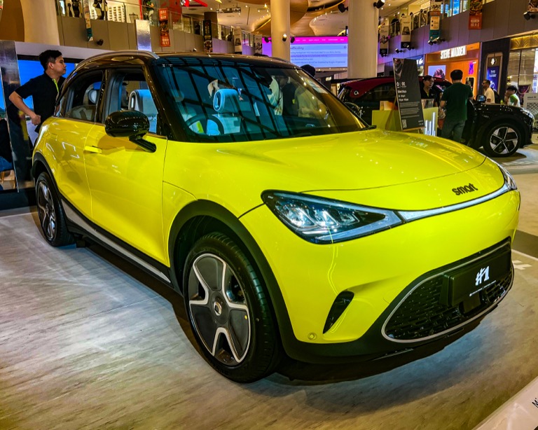 Smart #1 showcar front view Singapore VivoCity display