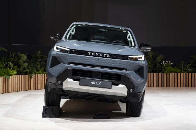 Toyota Hilux BEV 2026 front view at Brussels Motor Show