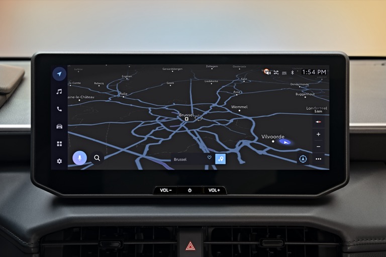 Toyota Hilux BEV 12.3-inch infotainment touchscreen with navigation