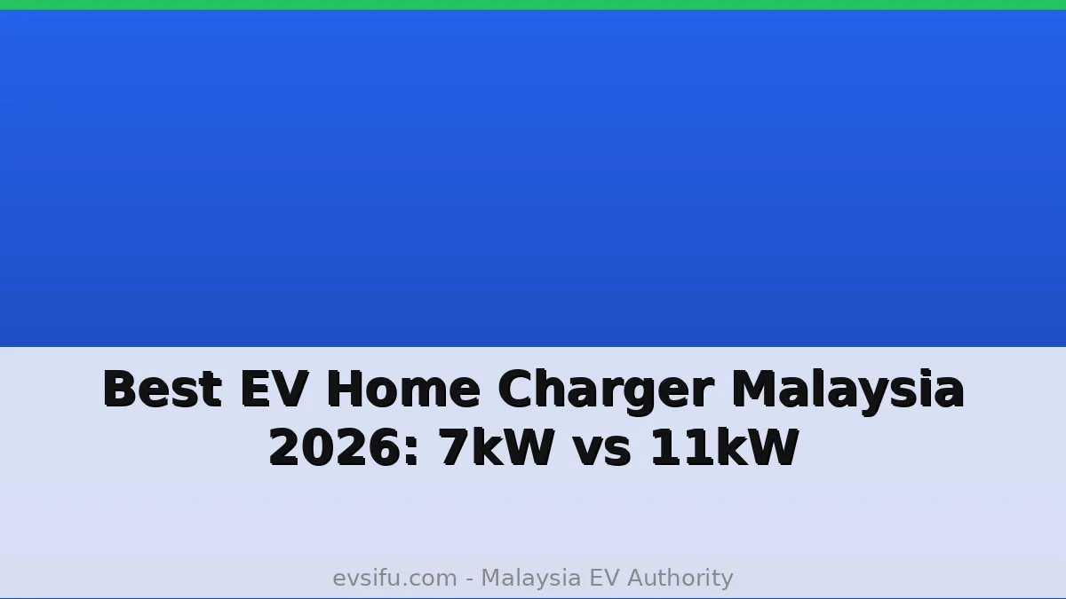 Best EV Home Charger Malaysia 2026: 7kW vs 11kW