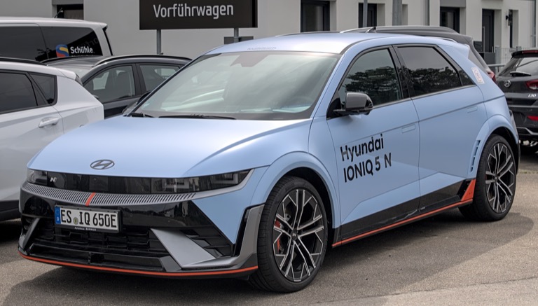 Hyundai IONIQ 5 N high performance electric car exterior blue