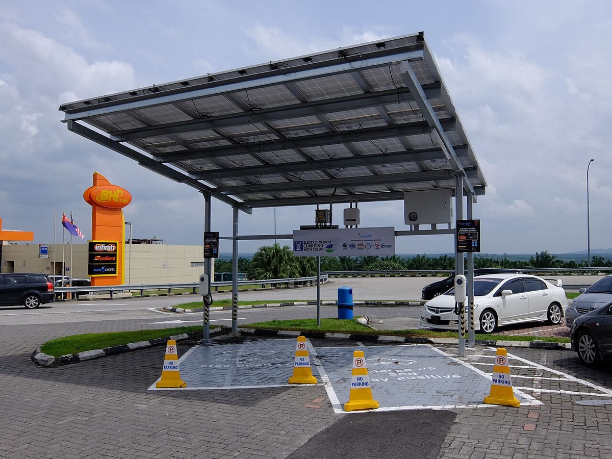 Malaysia EV charging station highway Pagoh rest area — EV running cost savings