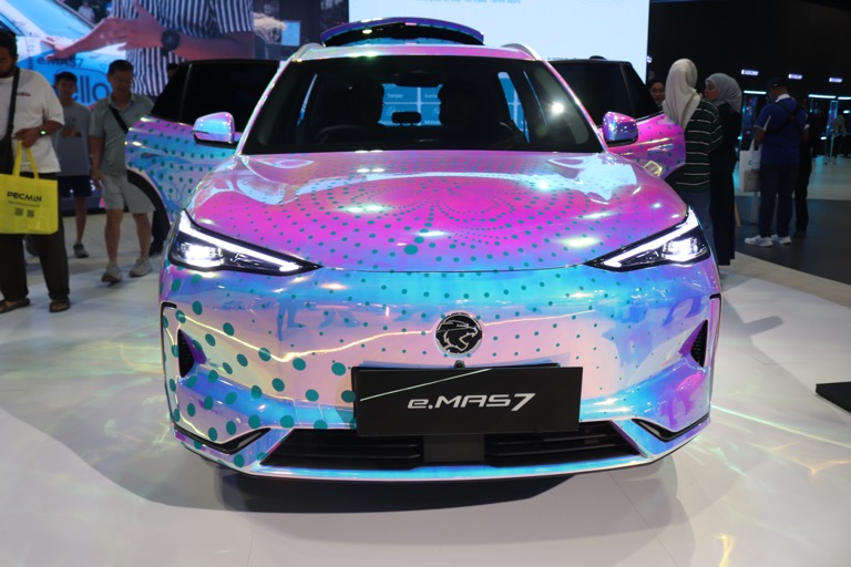 Proton eMAS 7 front exterior view at KLIMS 2024 Malaysia