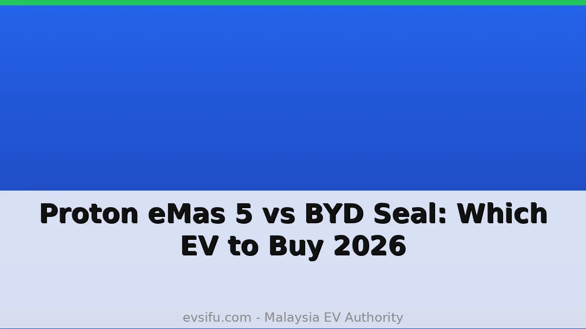 Proton eMas 5 vs BYD Seal: Which EV to Buy 2026 - EV Sifu Malaysia