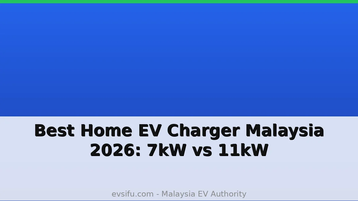 Best Home EV Charger Malaysia 2026: 7kW vs 11kW - EV Sifu Malaysia
