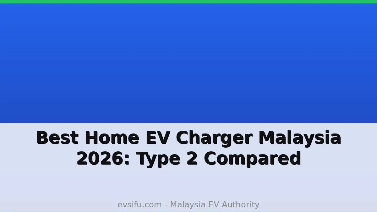 Best Home EV Charger Malaysia 2026: Type 2 Compared